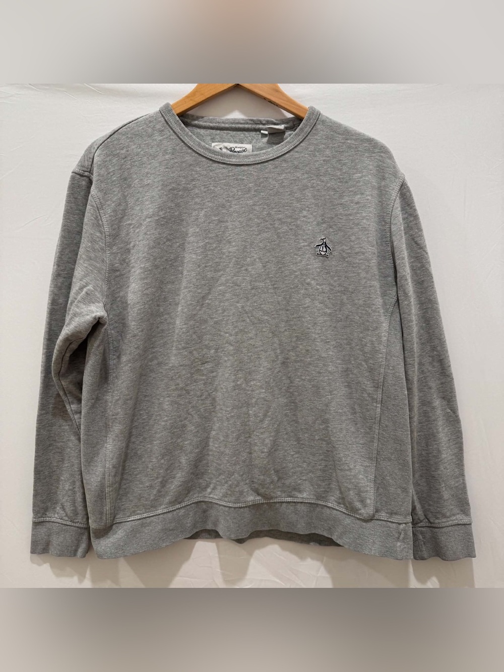 Original Penguin Light Grey Crewneck Pullover Mens Sweatshirt L